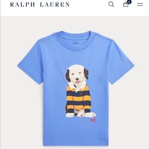 POLO EUC Boys Dog print cotton jersey tee